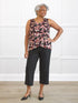 Yuki reversible neckline tulip top pink bouquet for women in 1485b611 760e 4caf 8286 5e24a54ded19