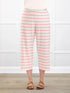 Adhara striped pj capri pant for women in Flamingo stripe 