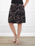 Adina flowy knee length pocket skort for women in Contour floral 