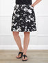 Adina flowy knee length pocket skort for women in Moo’d bloom 