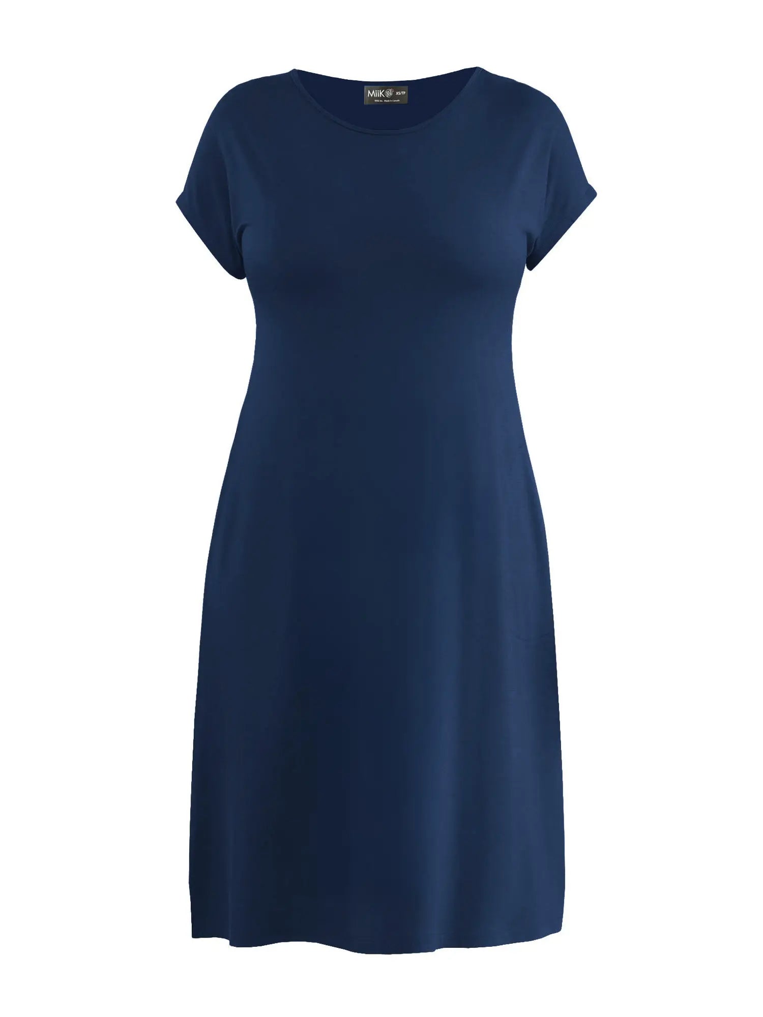 Aleeza t shirt dress with pockets for women in Navy 