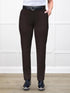 Asia mid rise slim pant for women in Dark chocolate 