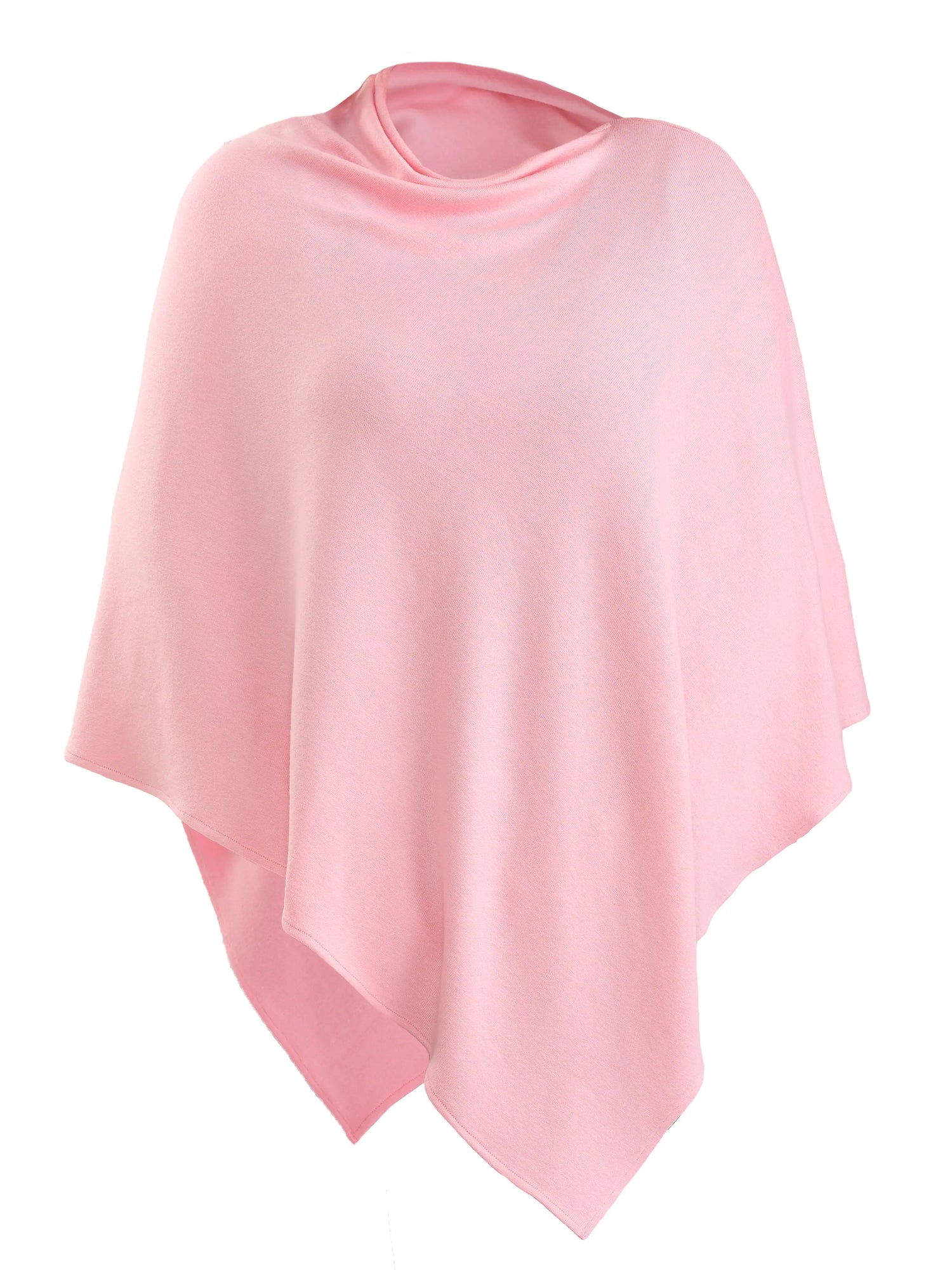 Asli lightweight sweater knit poncho for women in Whisper pink 