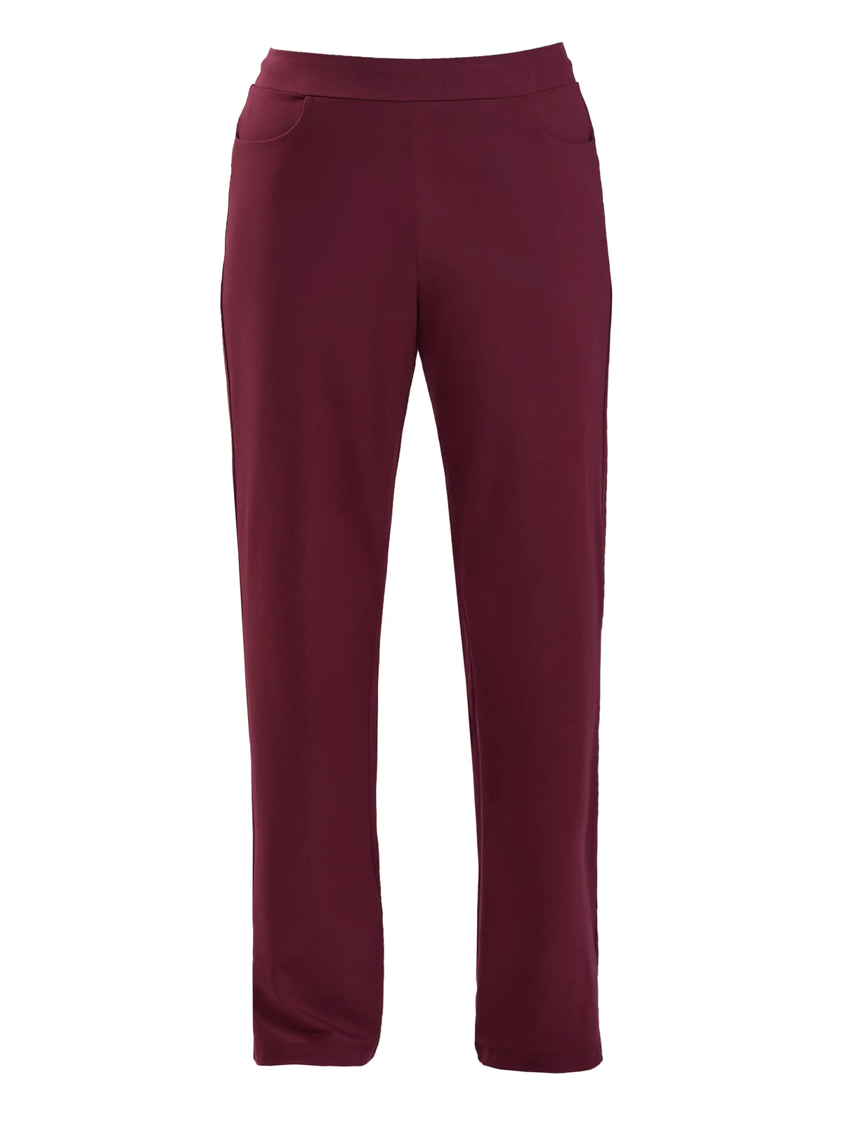 Avalynn mid rise straight leg pant for women in Merlot 