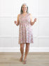 Bevlyn sleeveless v neck pocket dress 00 in Wild magnolia on model Kerri, size S @Kerri-S 