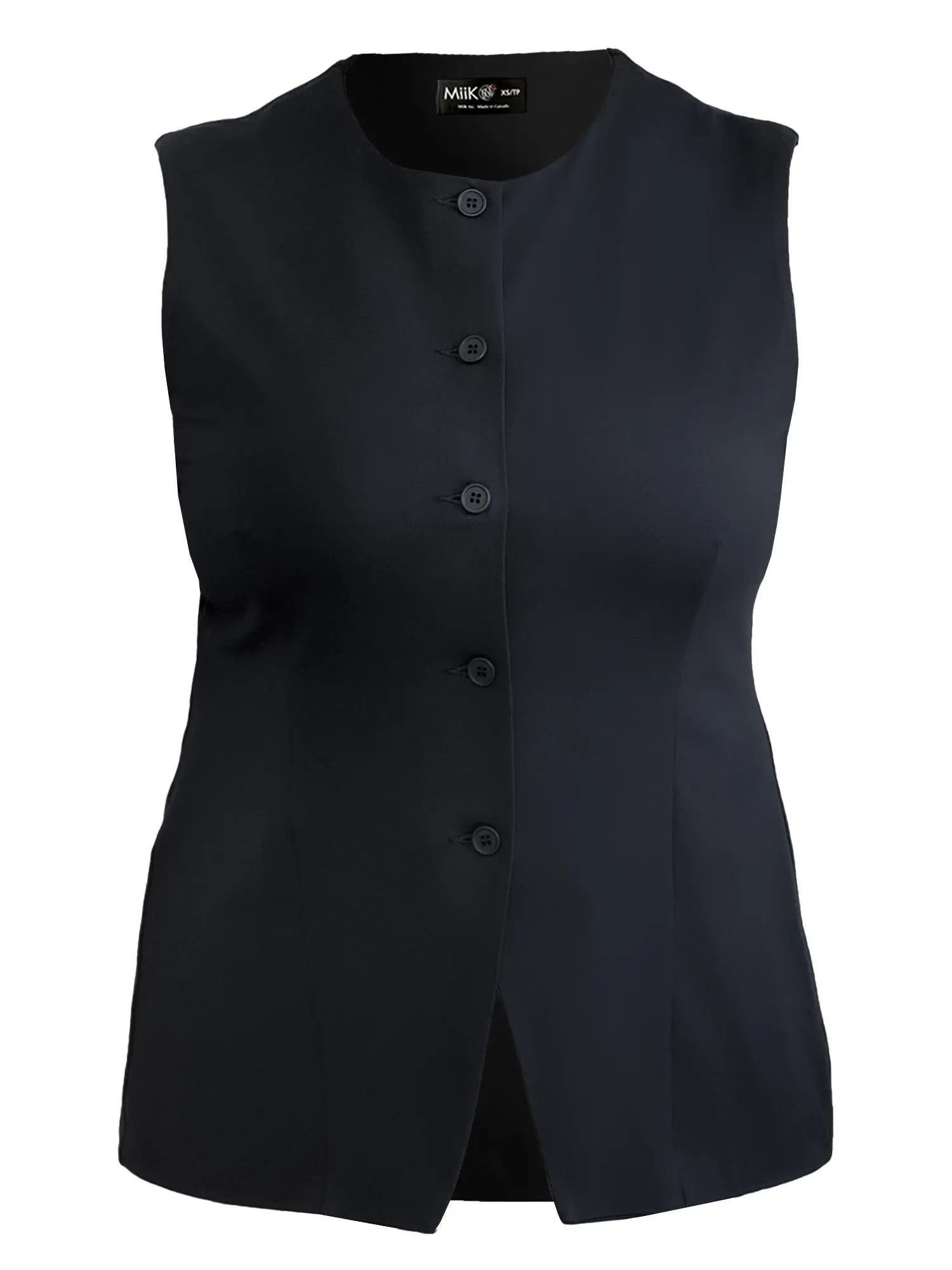 Bibi high neck tailored vest for women in Black 