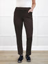 Christal pull on pintuck ankle pant for women in Dark chocolate 
