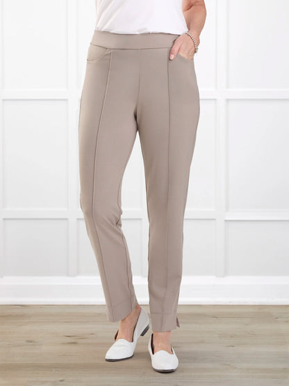 Christal pull on pintuck ankle pant for women in Portobello 