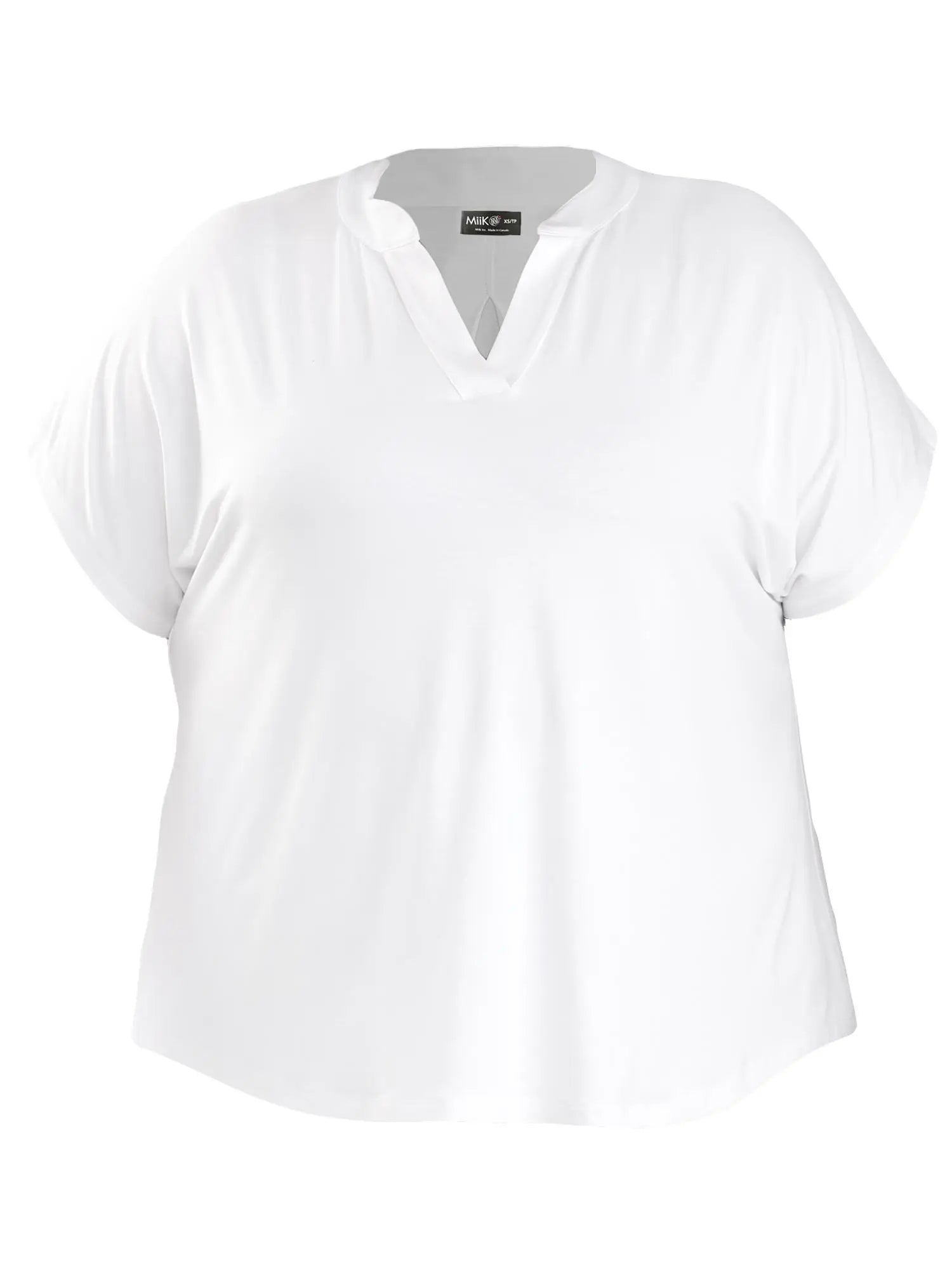 Cynthia band collar blouse for women in White 