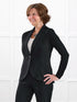 Emily soft blazer blazer for women in black on model Donna, size S regular @Donna-S-regular 