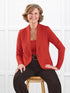 Emily soft stretchy blazer for women in Terracotta on model Donna, size S Regular @Donna-S-regular 
