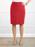 Enid pull on ponte pencil skirt for women in Chili 