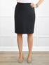 Enid pull on ponte pencil skirt for women in Black 