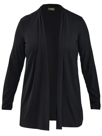 Georgina shawl collar pocket cardigan for women in Black 