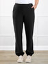 Jaylinn mid rise fleece jogger for women in Black 