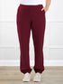 Jaylinn mid rise fleece jogger for women in Merlot 
