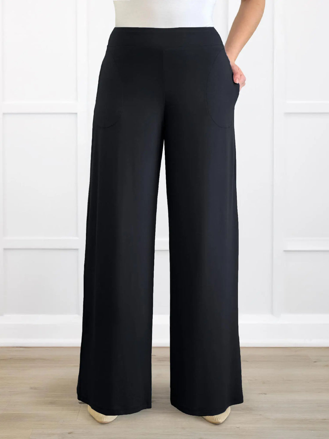 Kaleo high waisted wide leg pant for women in Black 