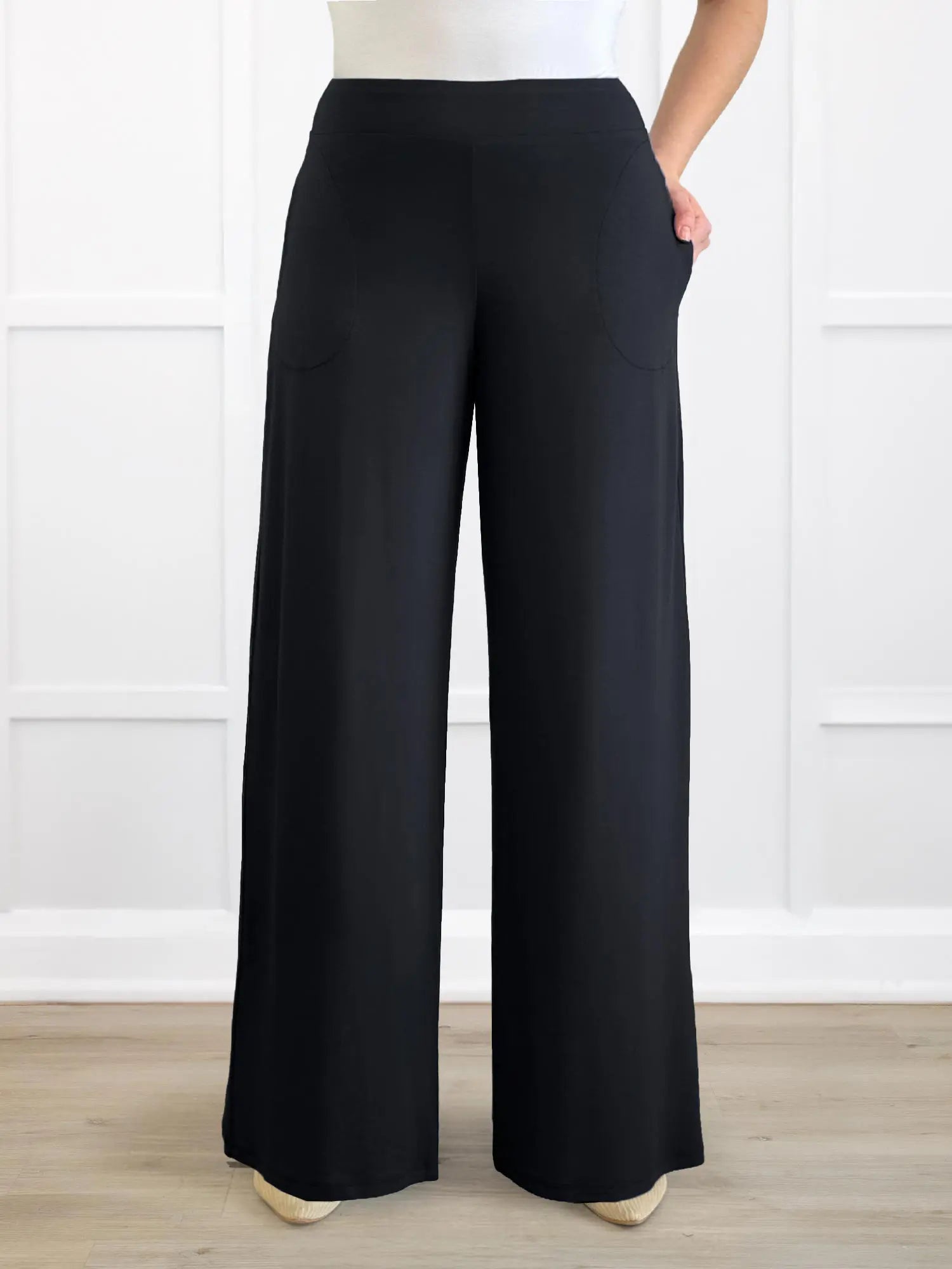 Kaleo high waisted wide leg pant for women in Black 