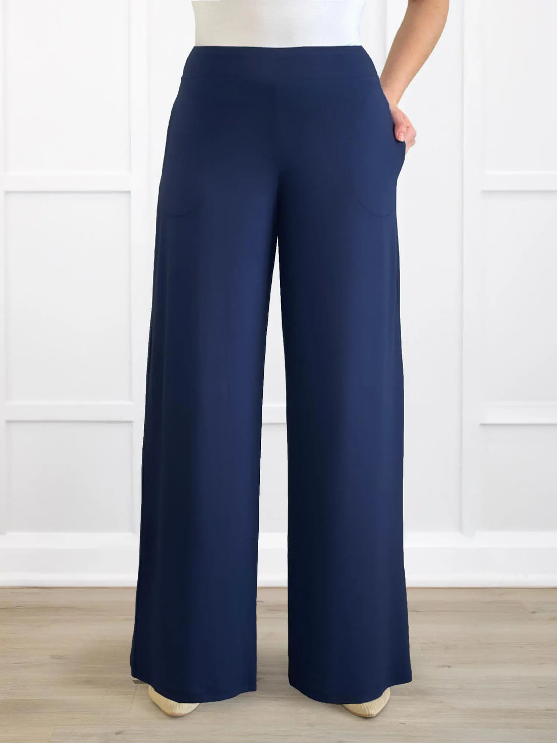 Kaleo high waisted wide leg pant for women in Navy 