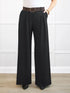 Kiya high waisted wide leg pleated pant for women in Black 