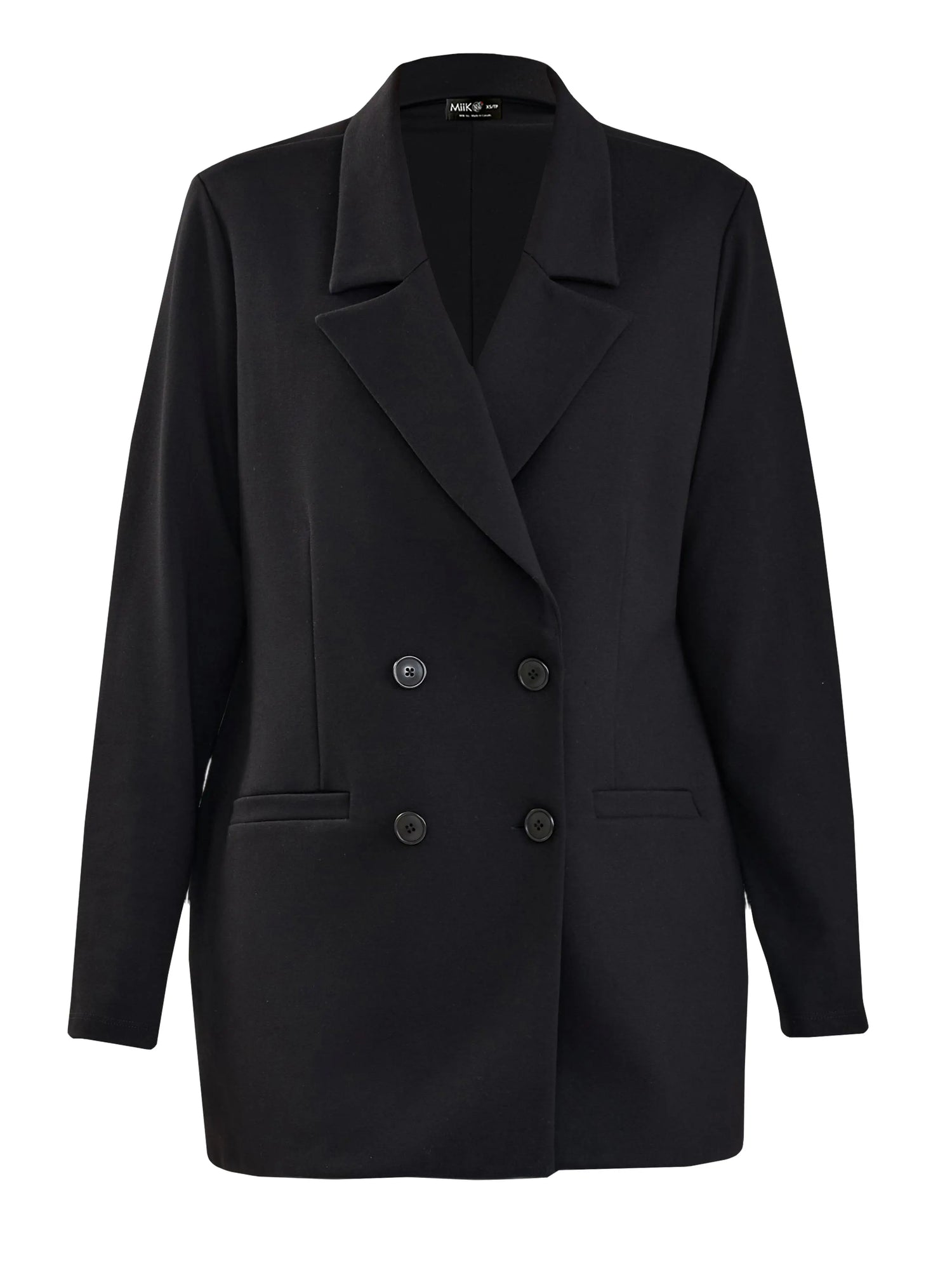Lesley relaxed tailored ponte jacket for women in Black 