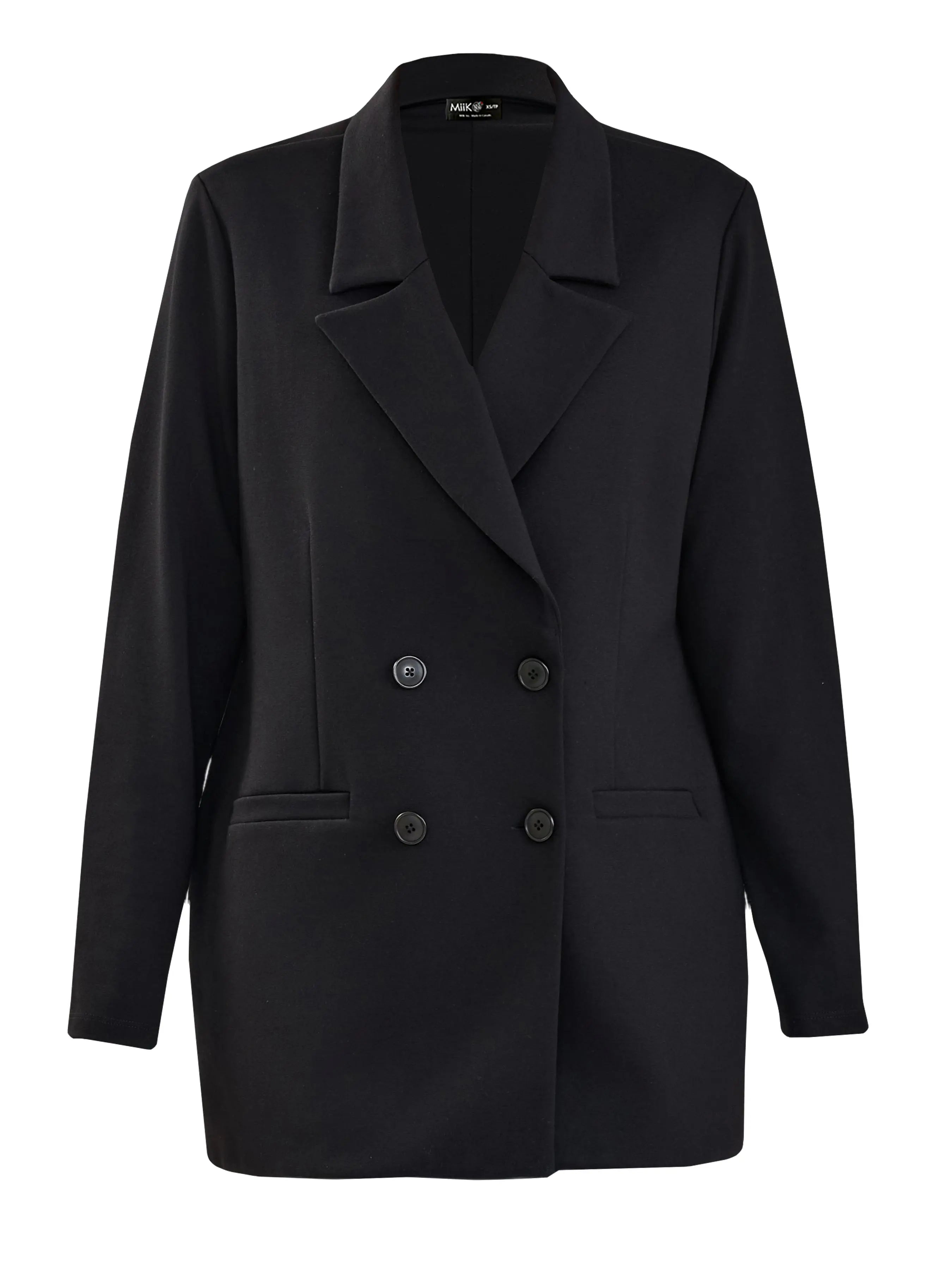 Lesley relaxed tailored ponte jacket for women in Black 