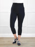 Lisa2 high waisted capri legging for women in Black 