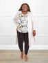 Lisa2 high waisted legging for women in Dark chocolate on model Kimesha, size 2X @Kimesha-2x 