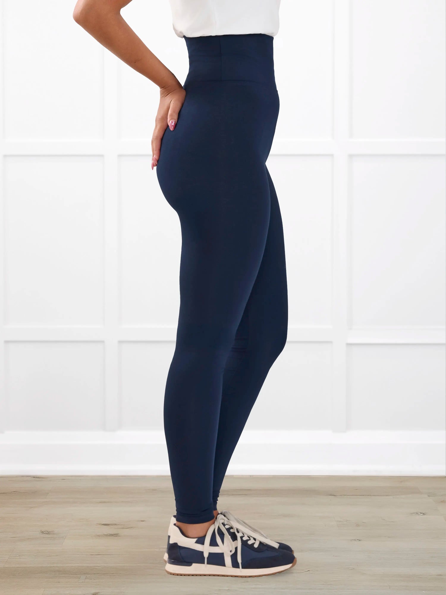 Lisa2 high waisted legging for women in Navy 