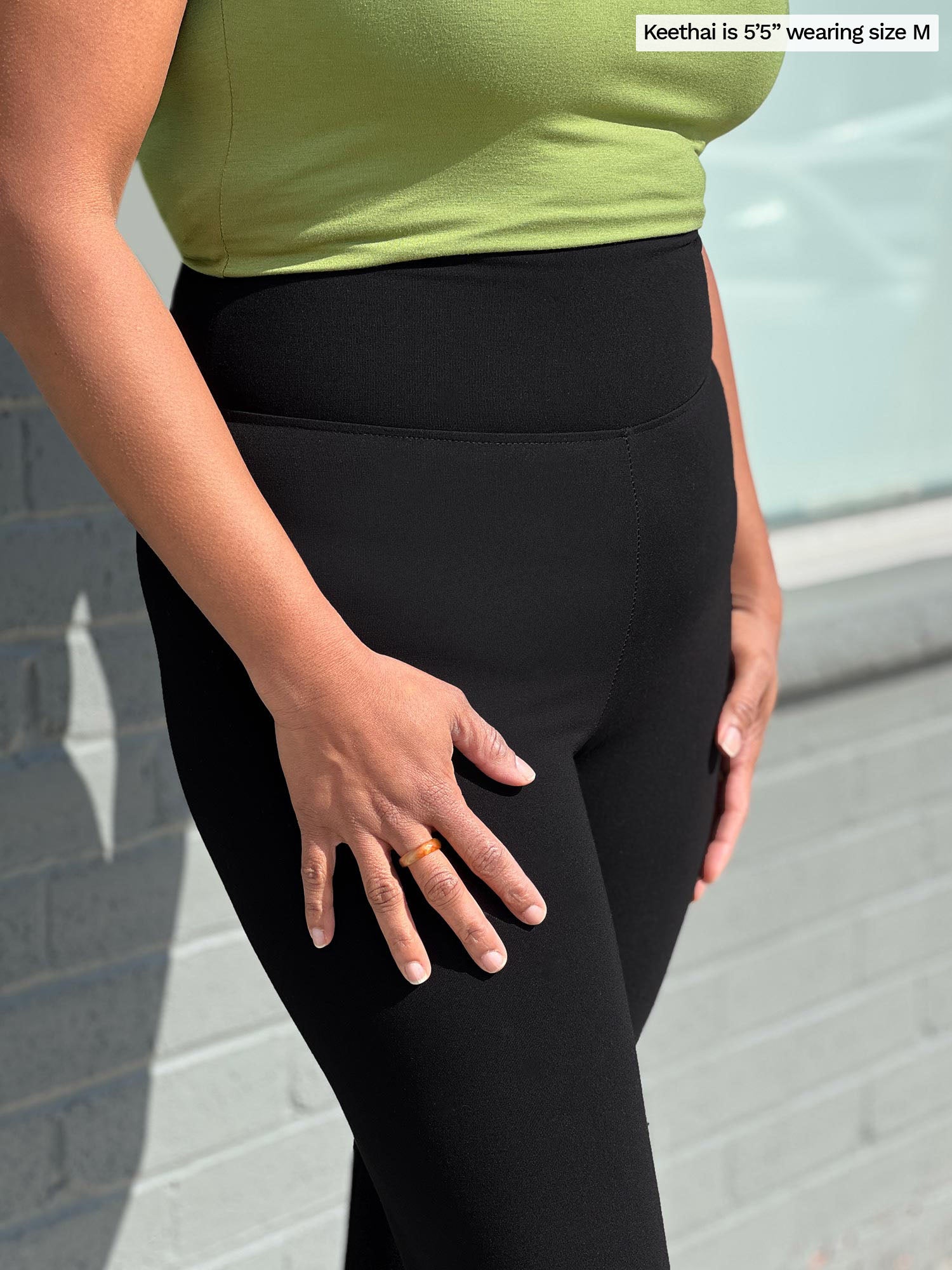Buy Kotii Women's Plus Size Lace Trim Capri Leggings Cropped Leggings  Stretch Tights Pants Black at