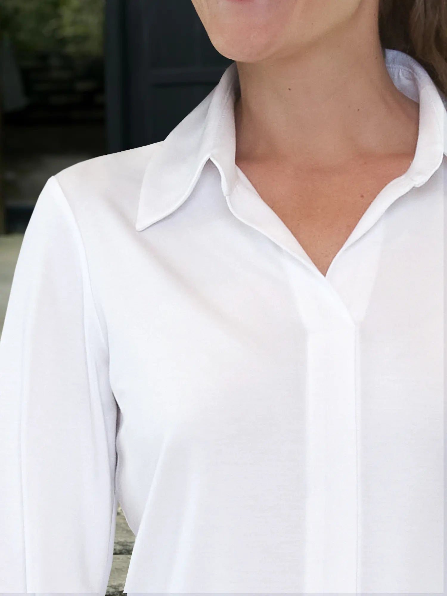 Lucia collared shirt for women in White 