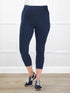 Lucy mid rise capri legging for women in Navy 