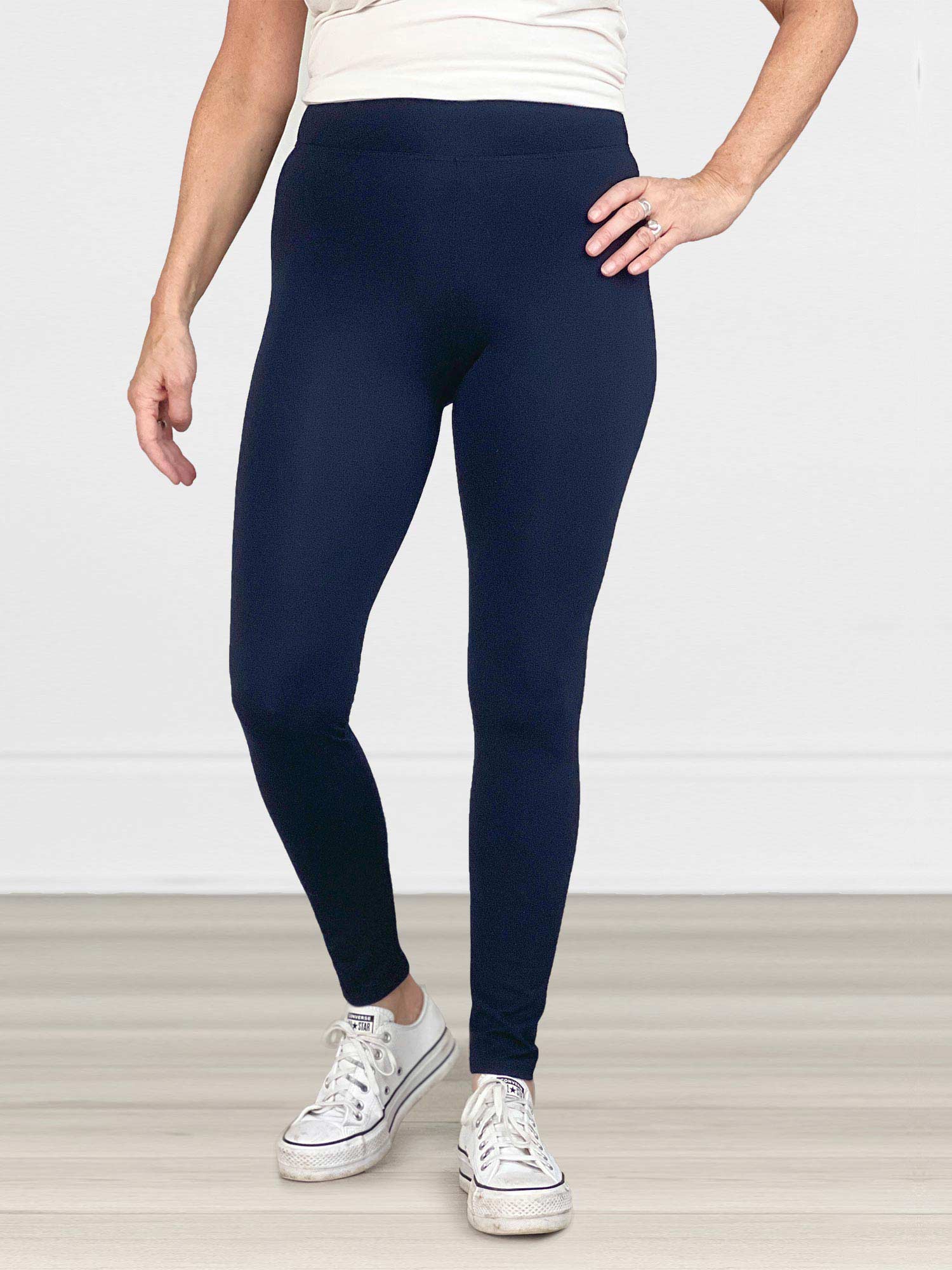 Mid-Rise Elevated Seaming Leggings Soft & Comfortable Yoga Pants – Anna-Kaci