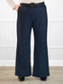 Lynn wide leg faux denim stretch jean for women in Indigo blue 
