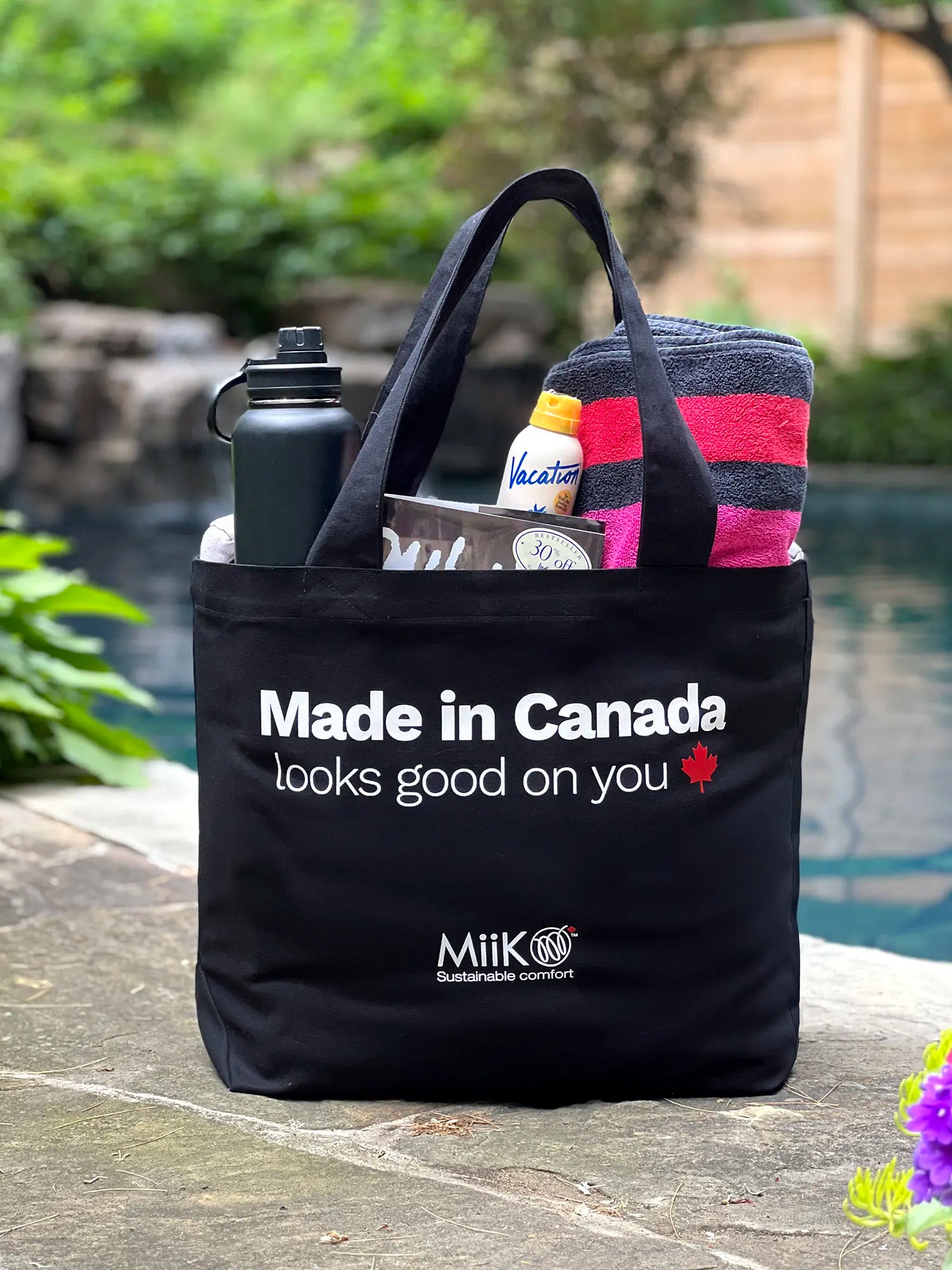 Made in canada tote bag for women in Black 