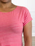 Mimi reversible neckline dolman top for women in Miami stripe 