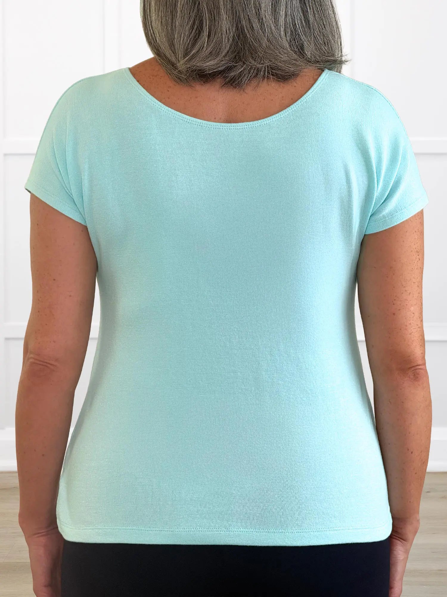 Mimi reversible neckline dolman top for women in Fiji blue 