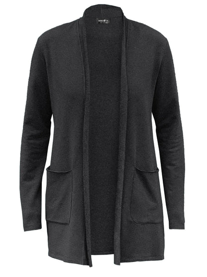 Montana fleece pocket cardigan for women in Charcoal 