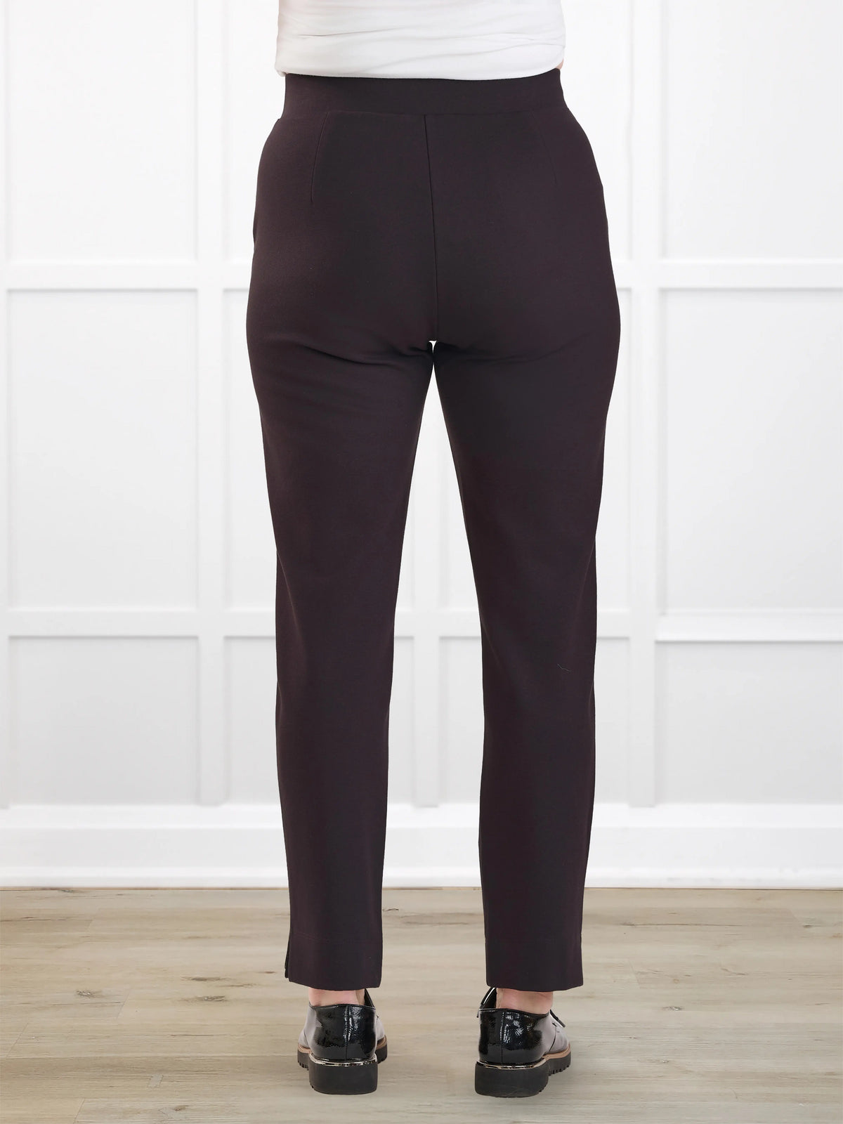 Palermo straight leg ponte dress pant for women in Espresso 