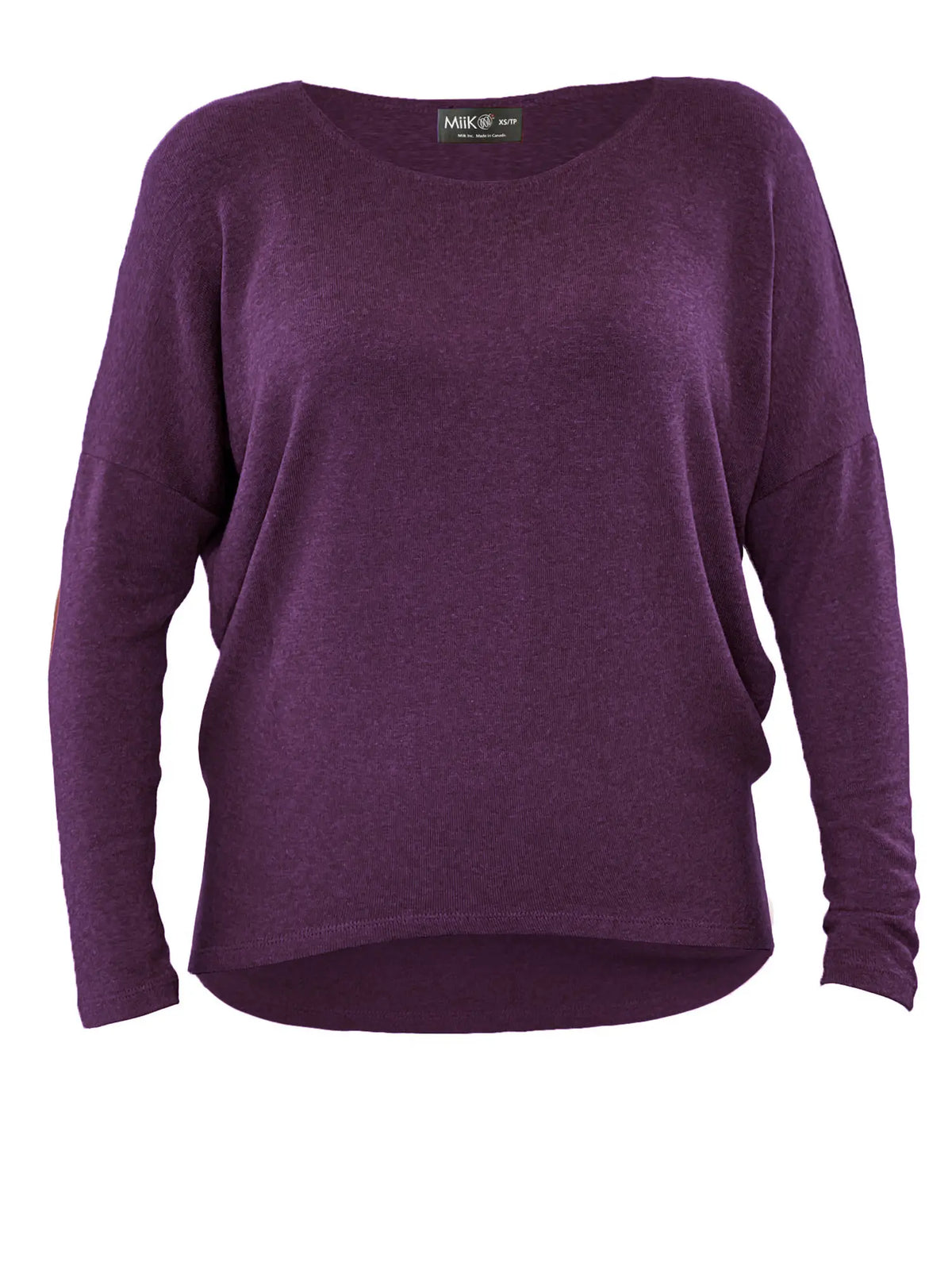 Rosalie long sleeve dolman sweater for women in Blackcurrant 