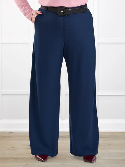 Samara wide leg pocket pant for women in Navy 