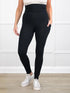 Seana high waisted pocket legging for women in Black 