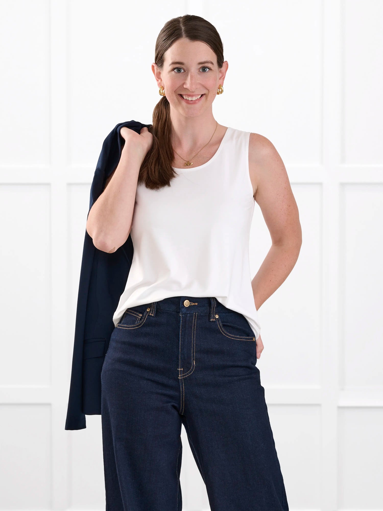 Shandra reversible neckline tank top