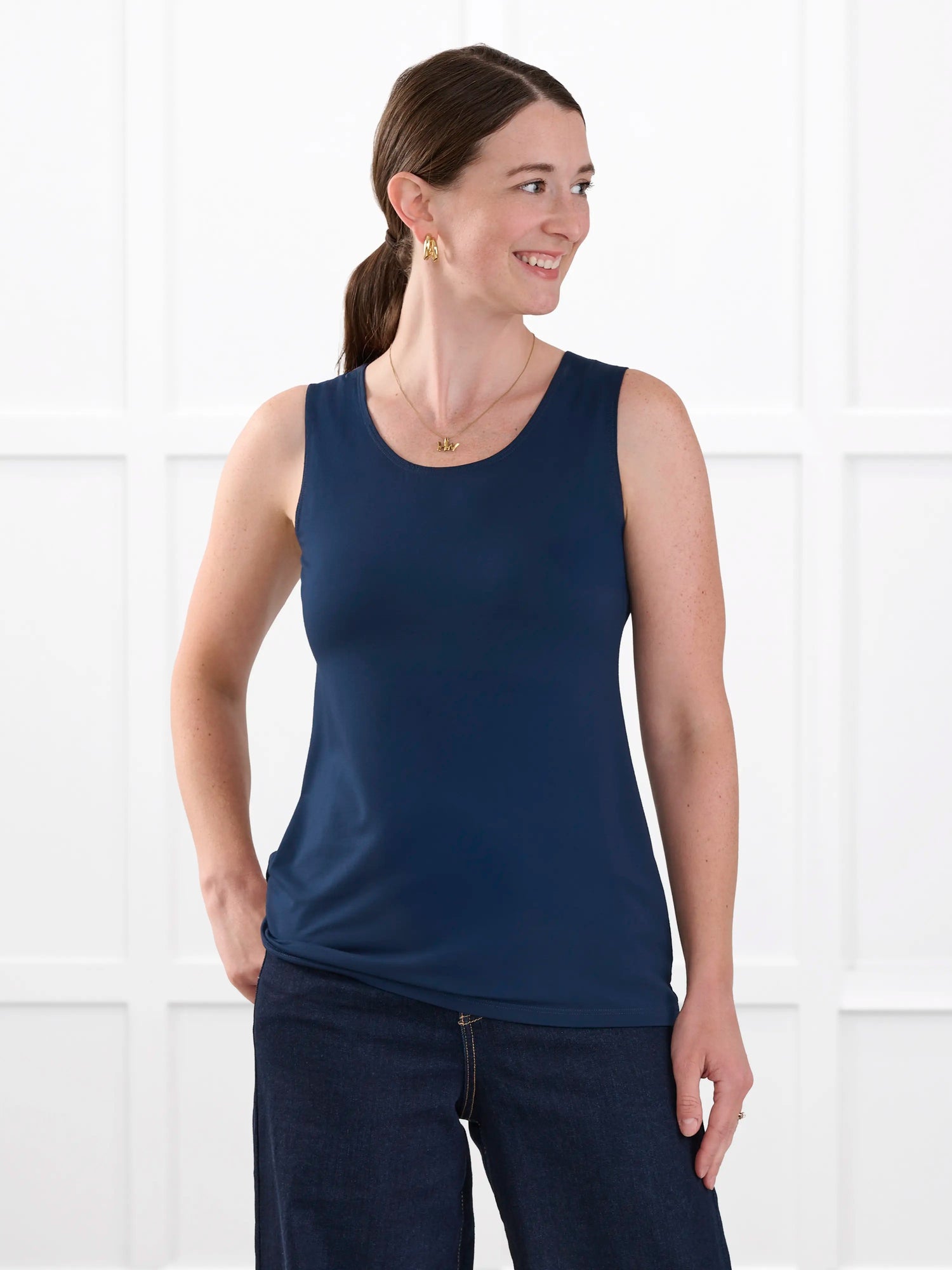 Shandra reversible neckline tank top