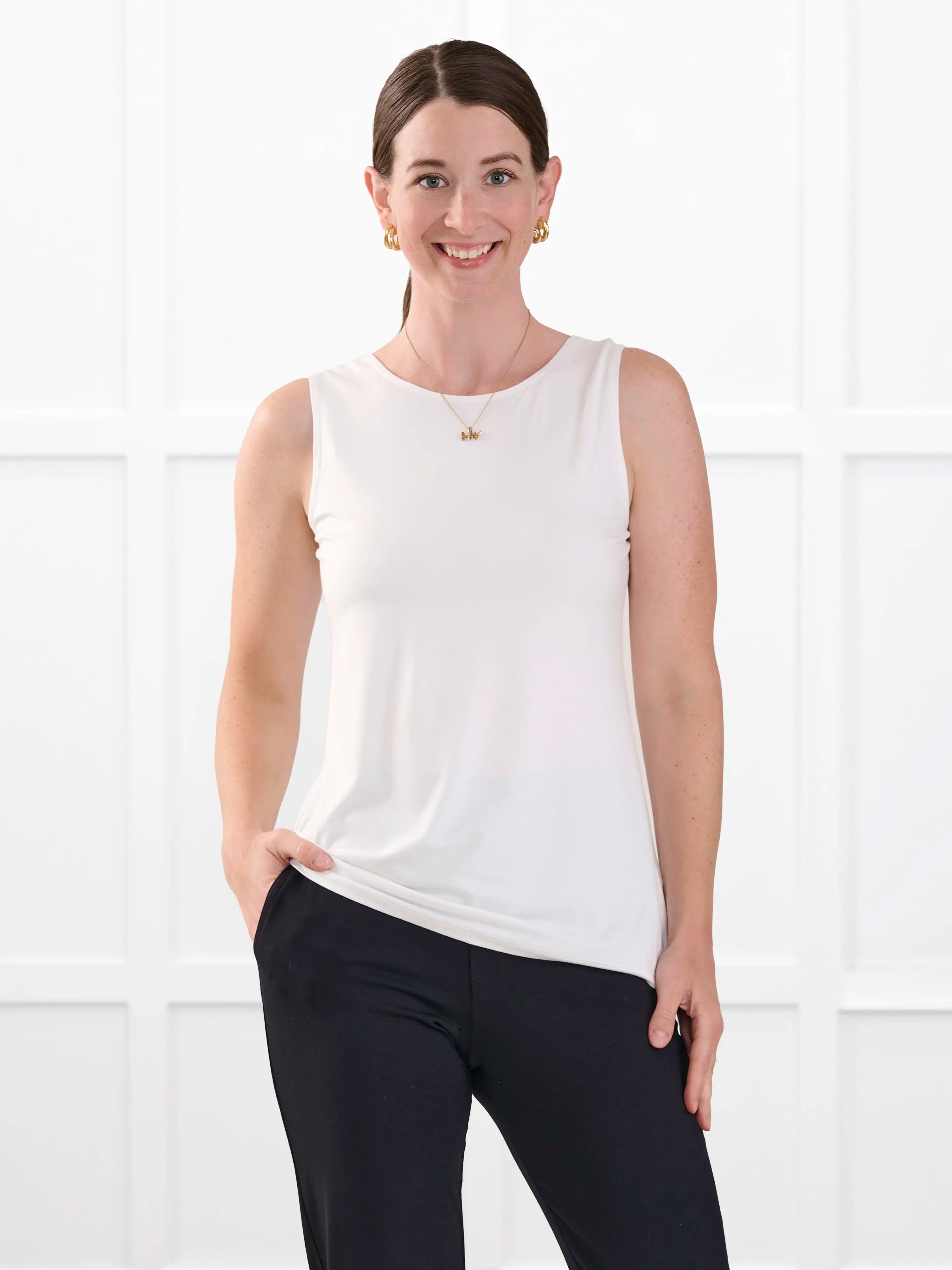 Shandra reversible neckline tank top