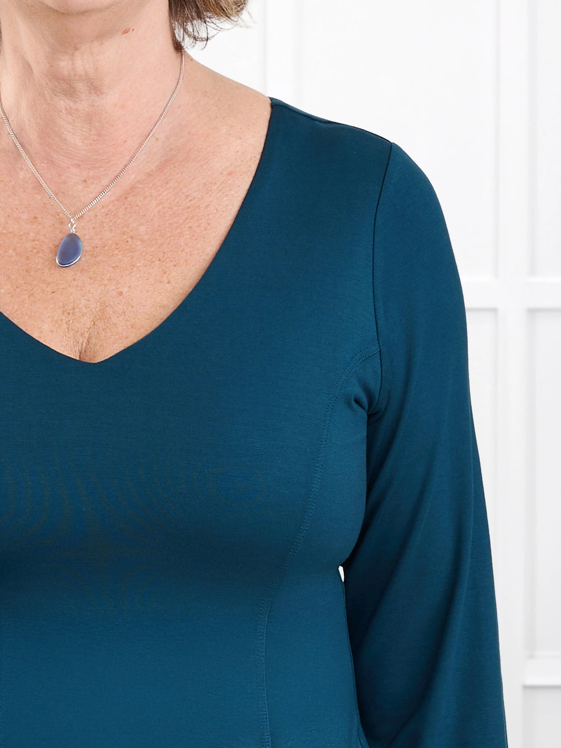 Sheera reversible neckline peplum top for women in Atlantic 