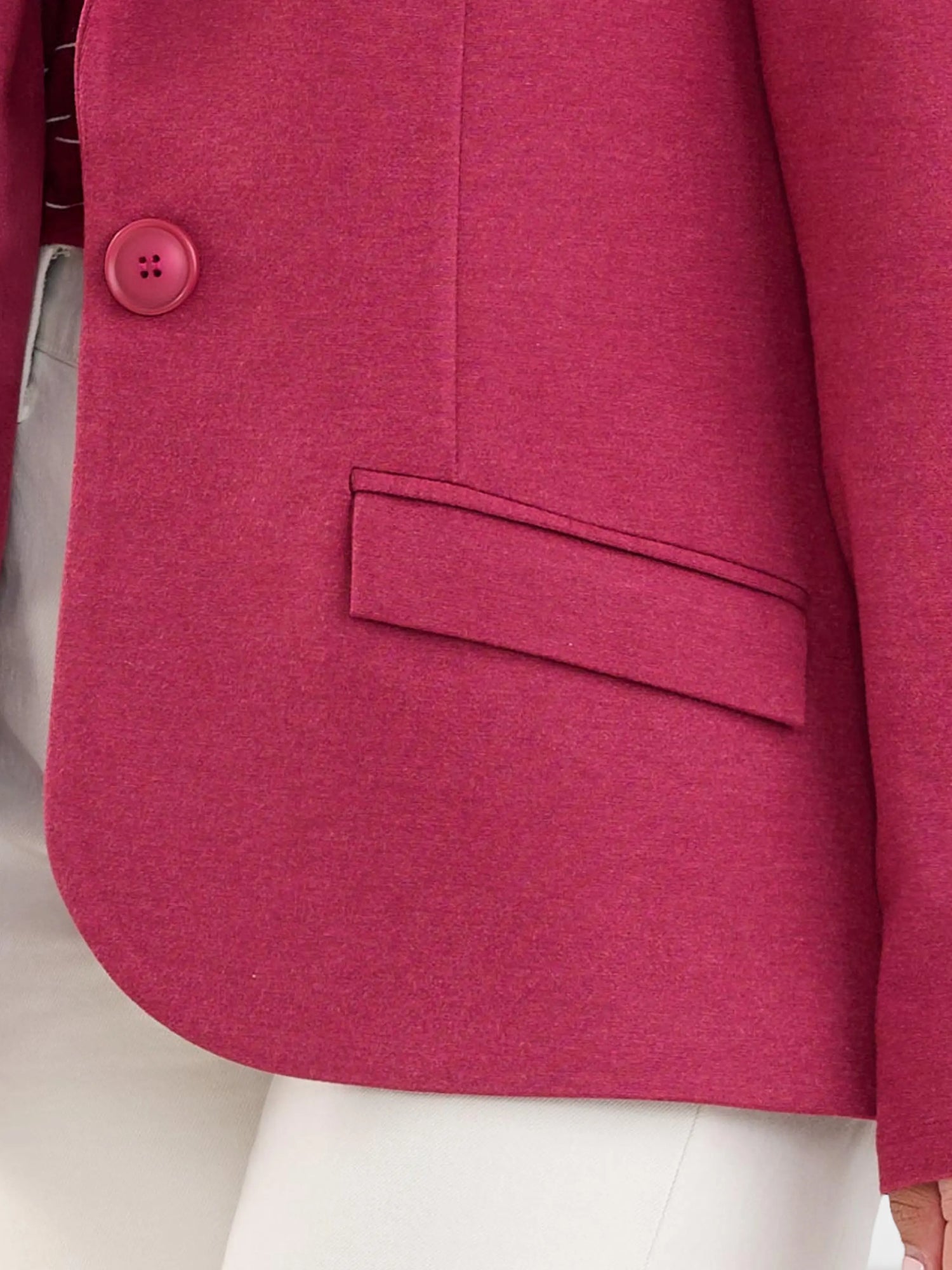 Sienna stretchy girlfriend blazer for women in Beetroot melange 