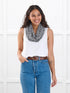 Taraji infinity scarf for women in White petal 
