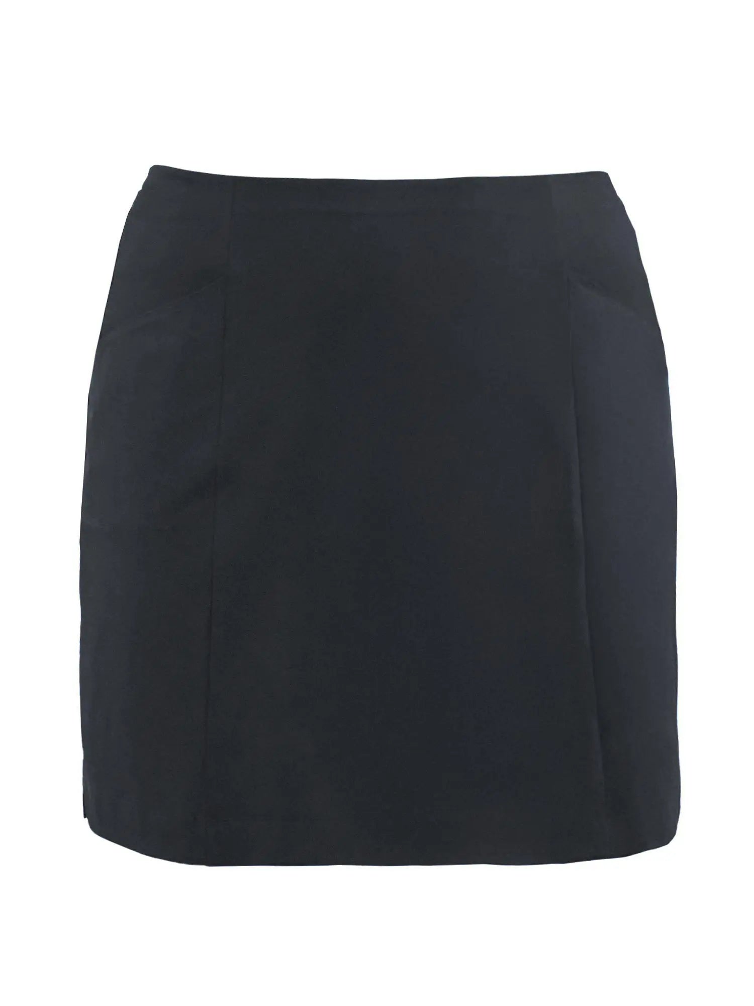 Tessa high waisted pocket skort for women in Black 