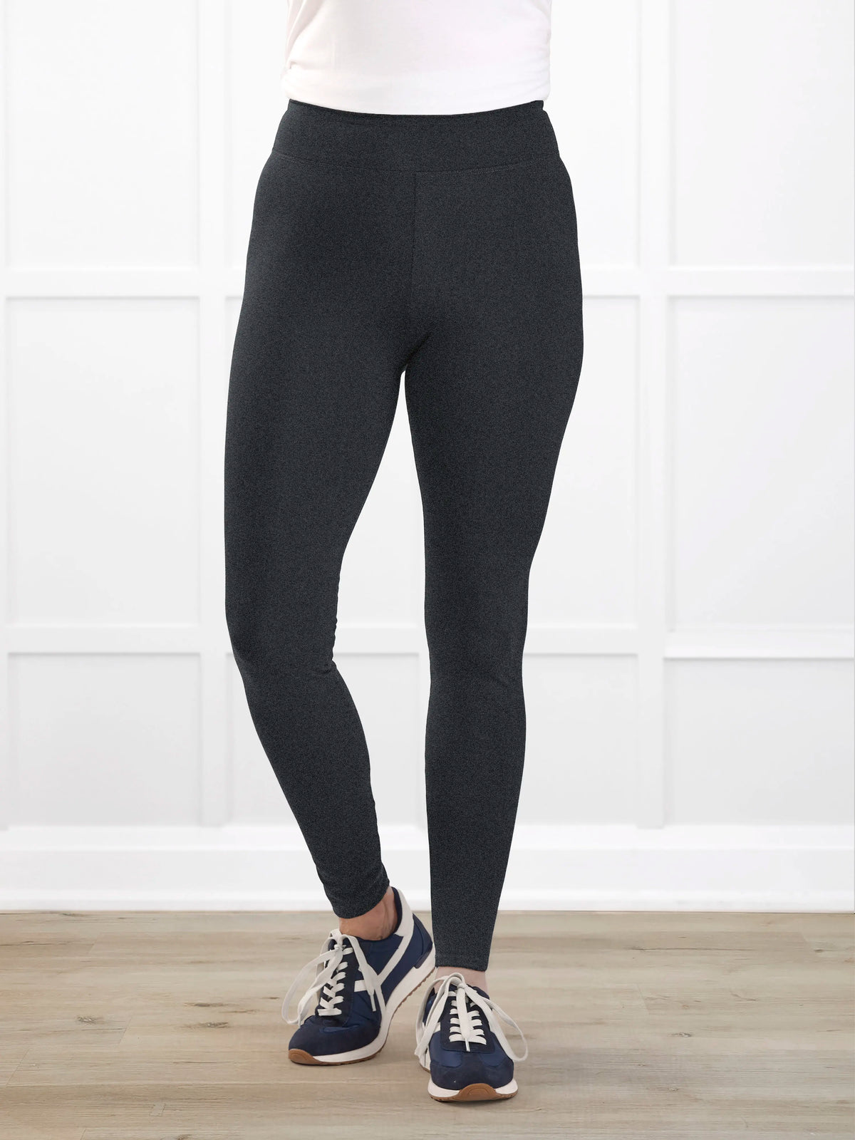 Tinsley mid rise fleece legging for women in Charcoal 